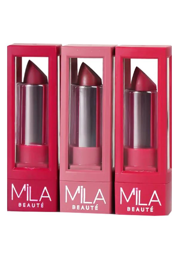 Matte Lipstick Set of Three, Pinks